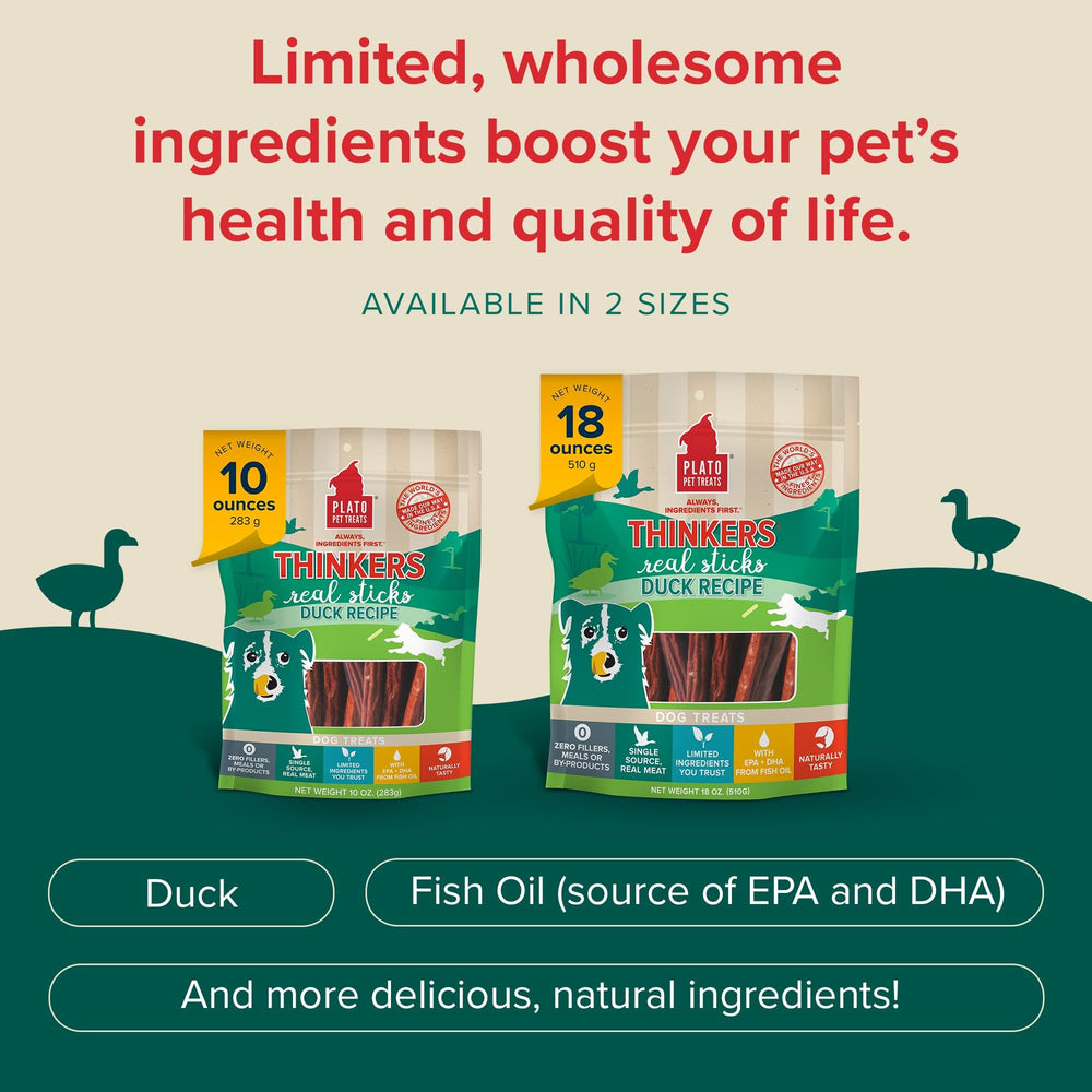 PLATO Pensadores Pato 10oz sin sabores artificiales para perros