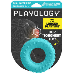 Playology: anillo doble capa masticar grande para entretenimiento duradero.