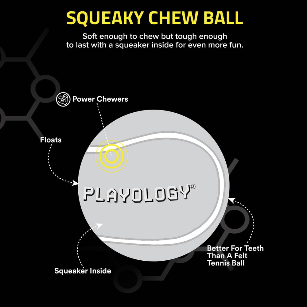 Playology bola duradera para perros medianos, apta para uso en interiores y exteriores.