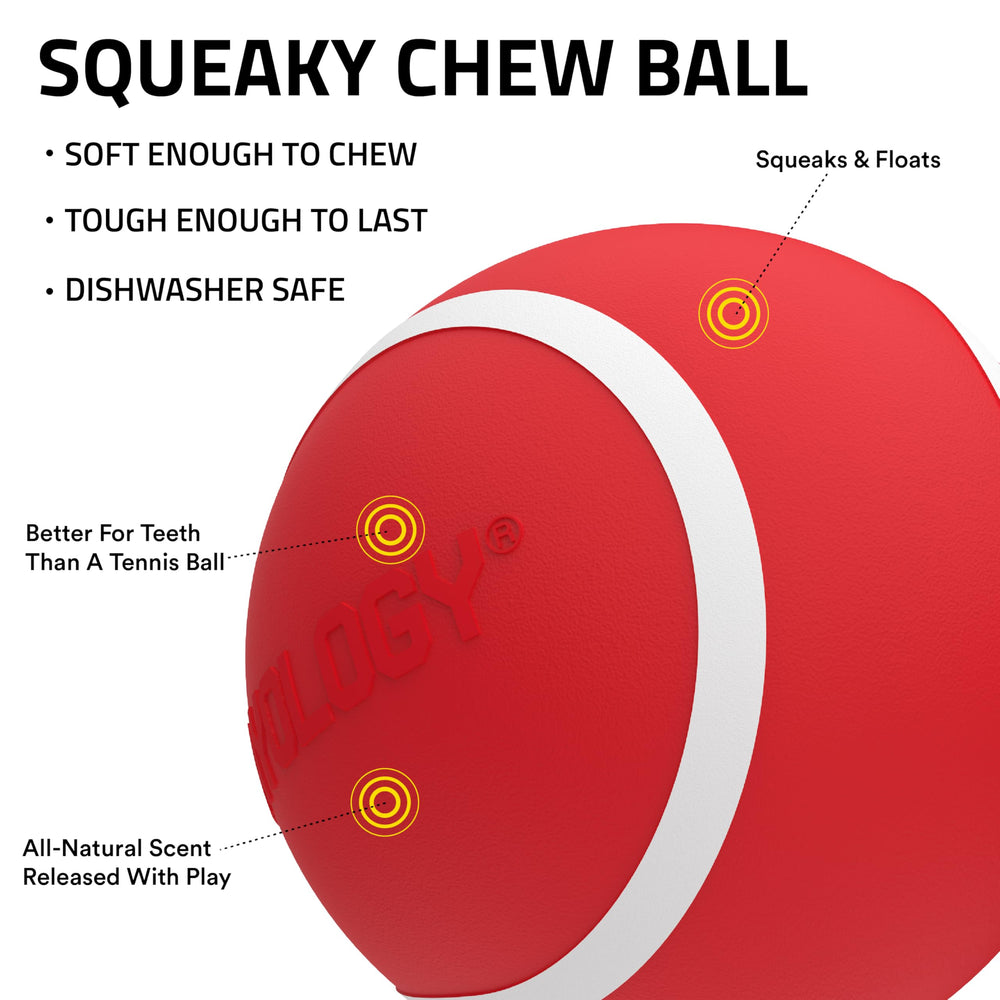 Playology bola duradera para perros medianos, ideal para mordidas y juegos intensos