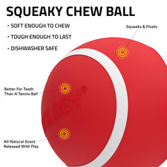 Playology bola duradera para perros medianos, ideal para mordidas y juegos intensos
