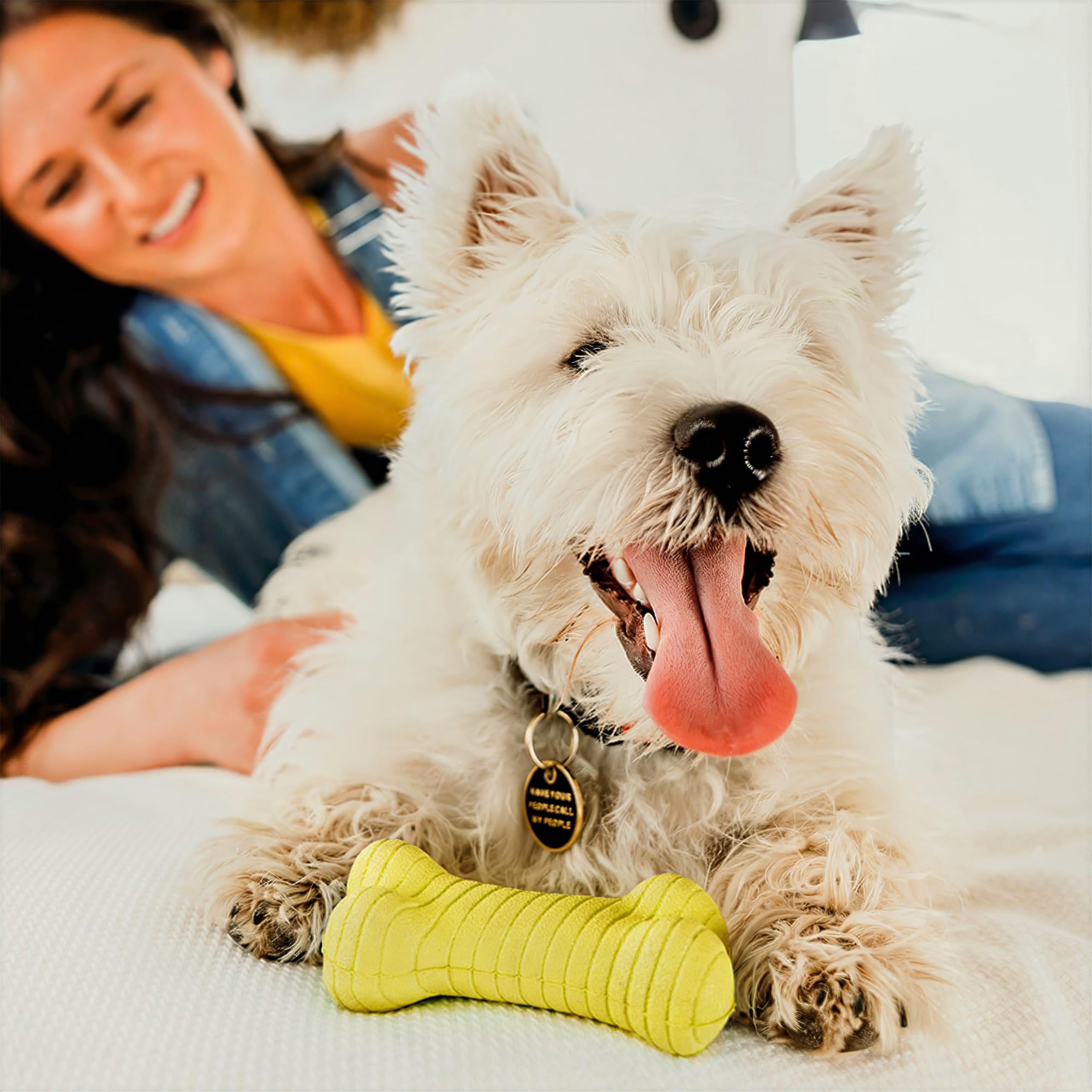 Playology juguete para perros medianos, duradero en interiores y exteriores.