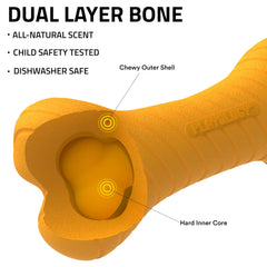 Playology Juguete para perro de talla mediana, resistente para masticación prolongada.