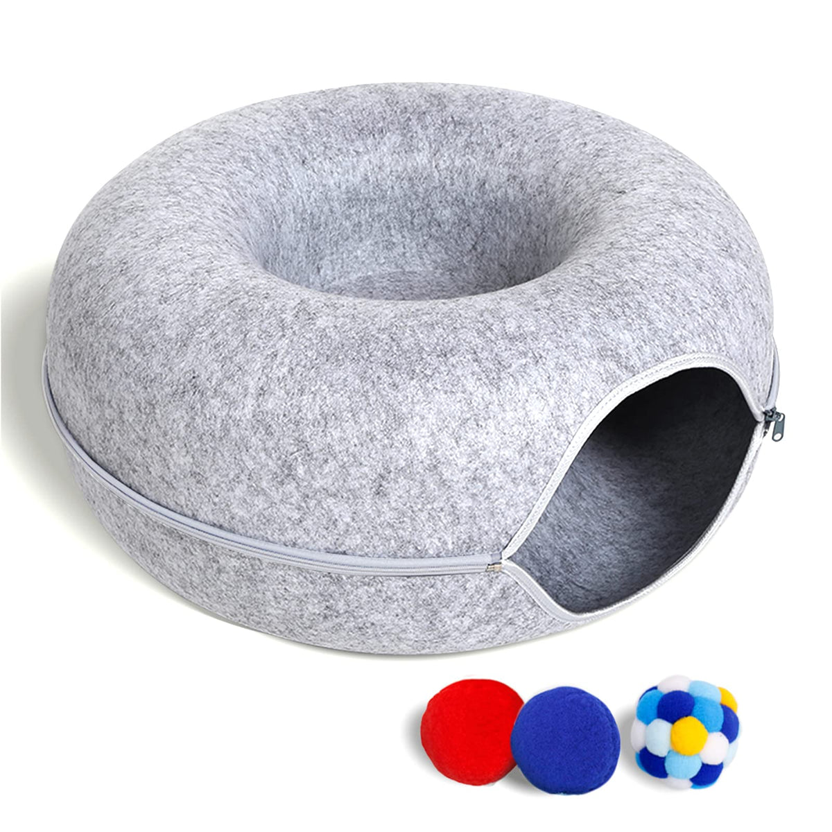 Cama túnel PLIISLUP con 3 juguetes para juego activo y exploración.