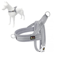 Arnés PLUTUS PET, frente con ajuste rápido, fácil de colocar para paseos diarios.