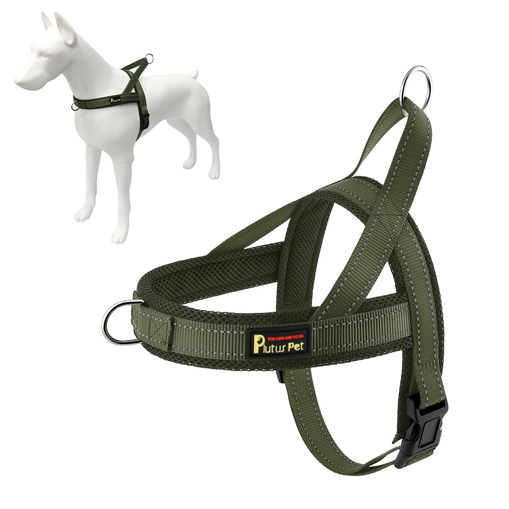 Plutus Pet arnés sin tirones con malla transpirable para comodidad diaria.