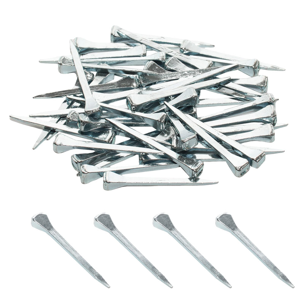 Pocoxll clavos caballo 45mm primer plano, duraderos para herrar con precisión.