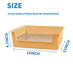 PODOO caja de arena para conejos: dimensiones 39x29x12 cm para uso cómodo.