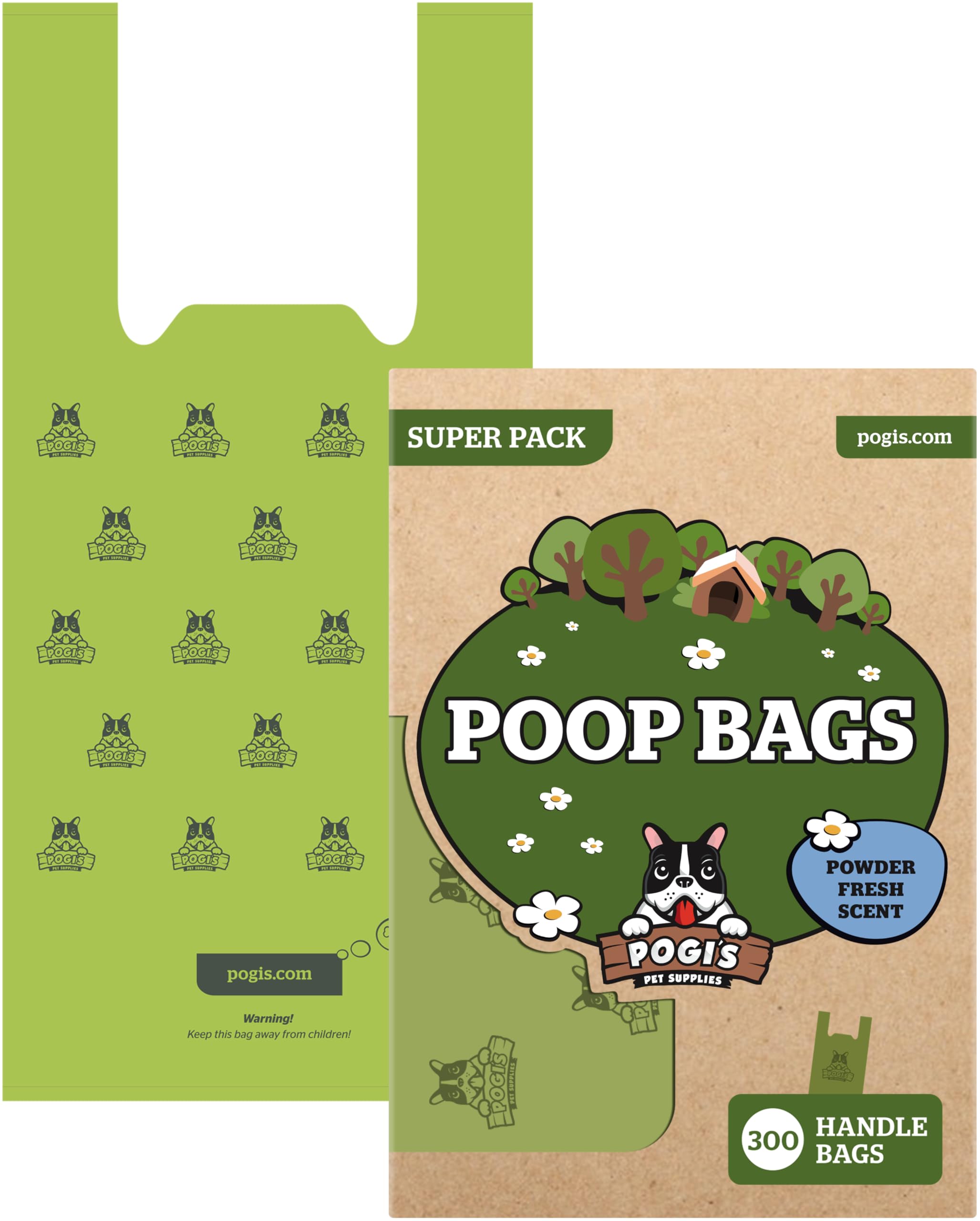 Pogi's Bolsas excrementos perro gruesas, resistentes y para derrames seguros.