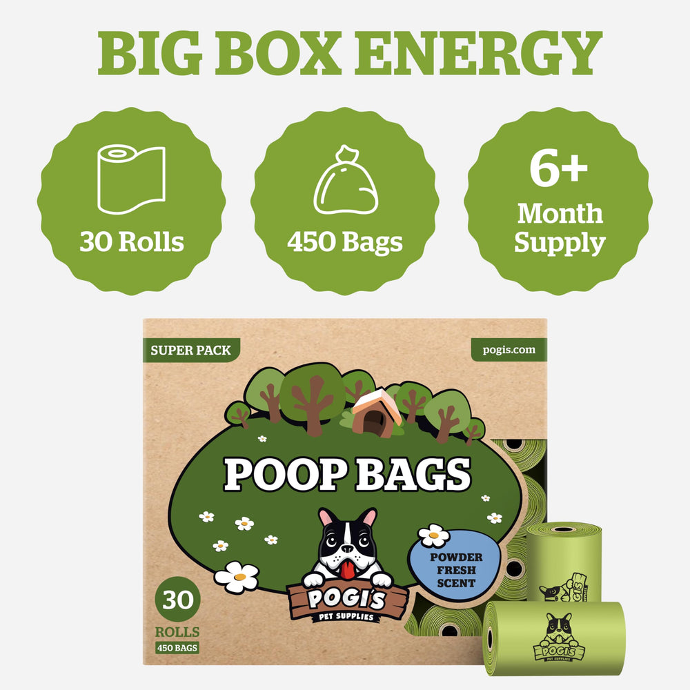 Pogi's bolsas compatibles con dispensadores estándar para paseos diarios.