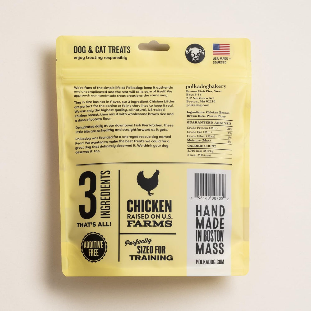 Polkadog Chicken Littles, snack ligero para educación y refuerzo diario