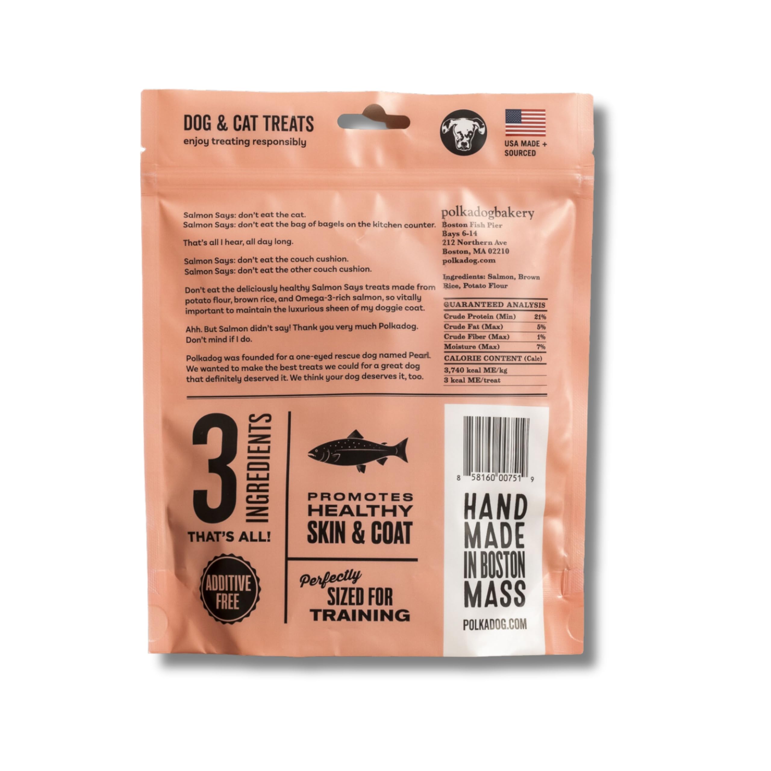 Polkadog Saumon emballage-7oz, présentation pratique à la maison