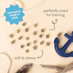 Golosinas suaves y masticables para perros con dientes sensibles.
