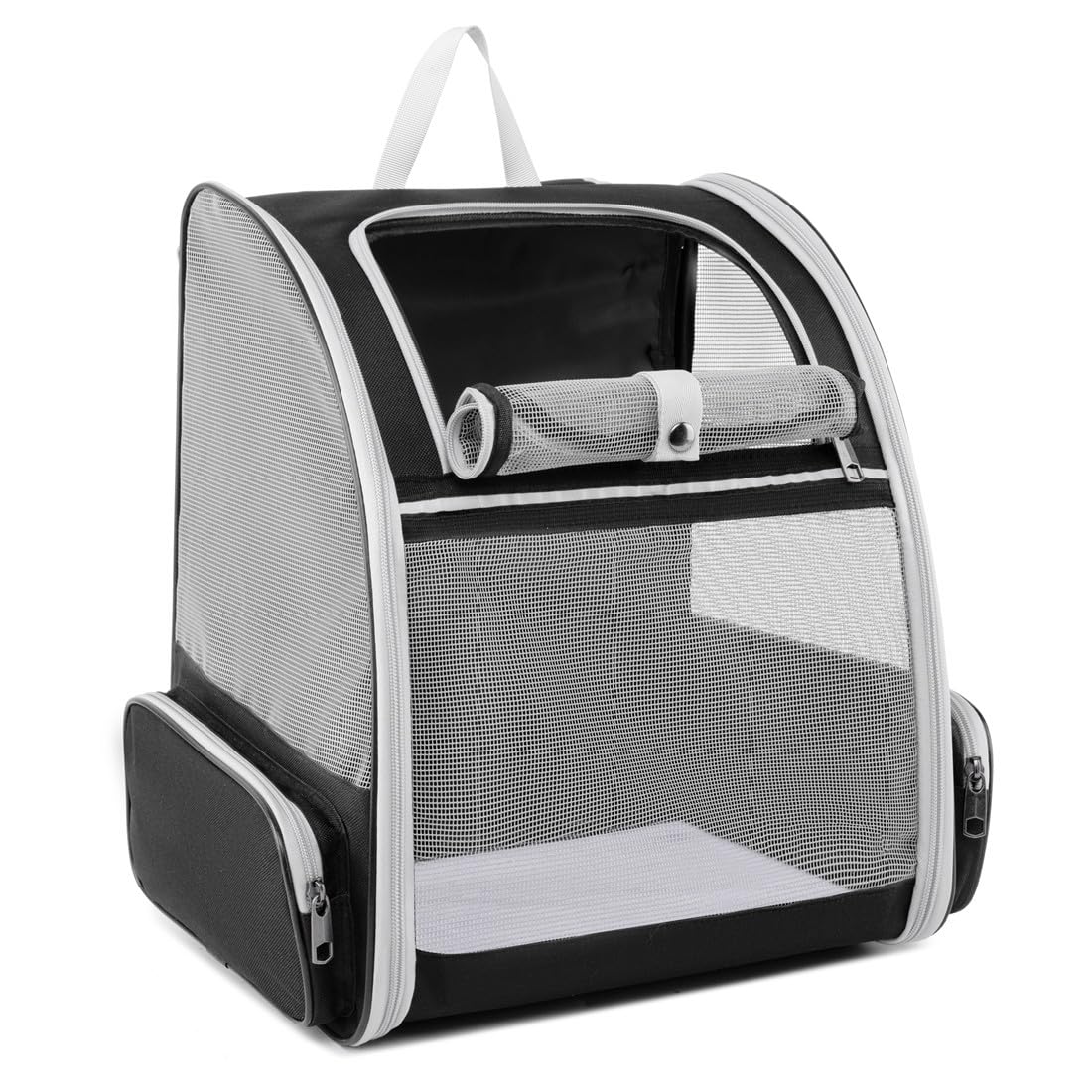 Pollason mochila gato transporte aireada, cómodo viaje con buena ventilación para tu mascota.
