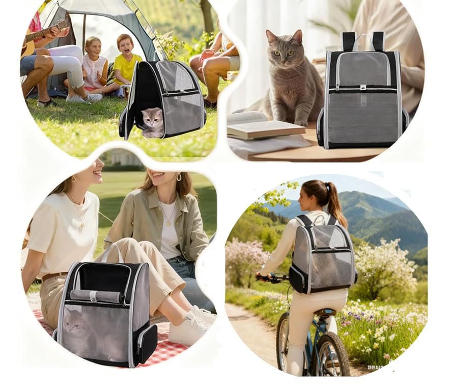 Pollason mochila perro pequeño ventilada, ideal para paseos y excursiones al aire libre.