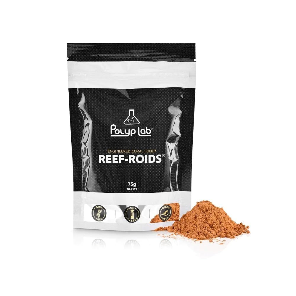 Polyplab Reef-Roids, alimento para corales, favorece crecimiento y extensión de pólipos.