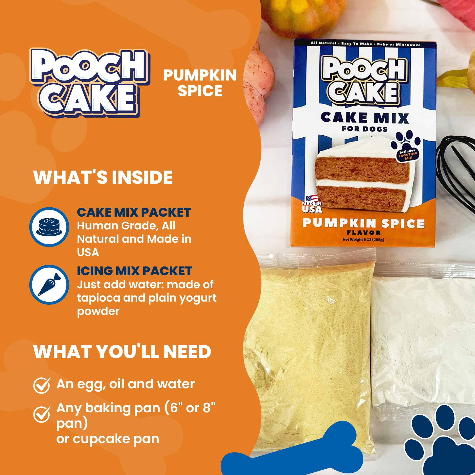 Pooch Cake hecho en Estados Unidos, garantía de calidad para tu mascota.