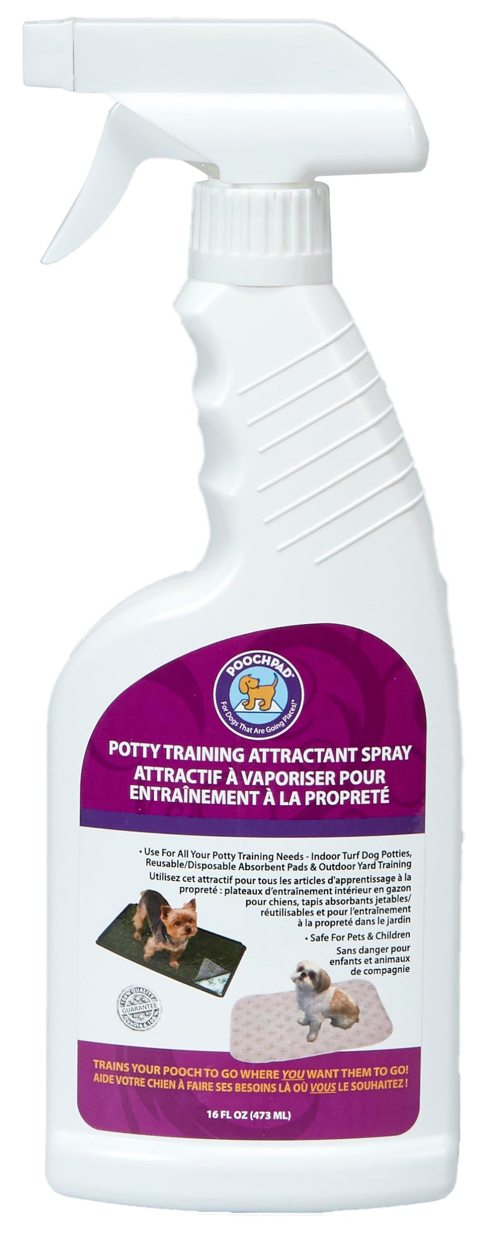 PoochPad: botella atrayente para entrenamiento dirige al perro a la zona designada.