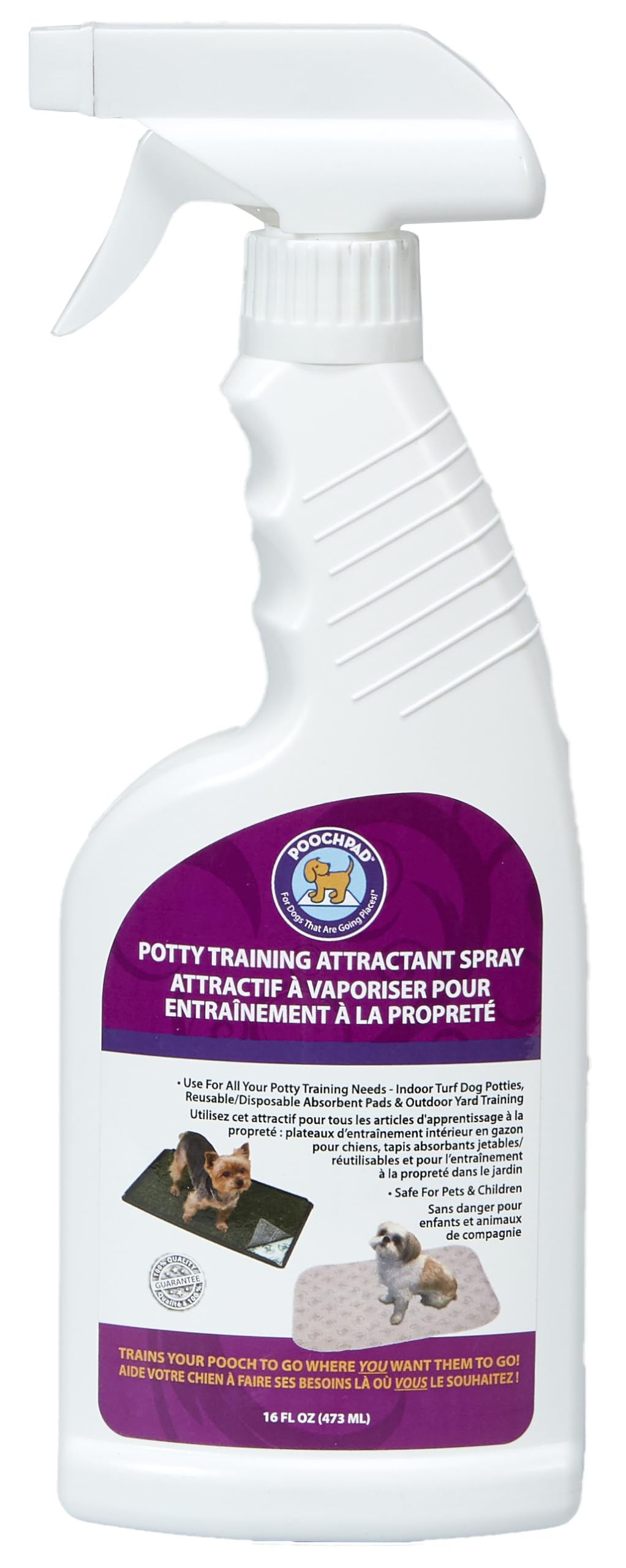 PoochPad: botella atrayente para entrenamiento dirige al perro a la zona designada.