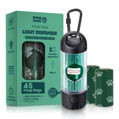 Poop Mate dispensador con luz LED para paseos nocturnos