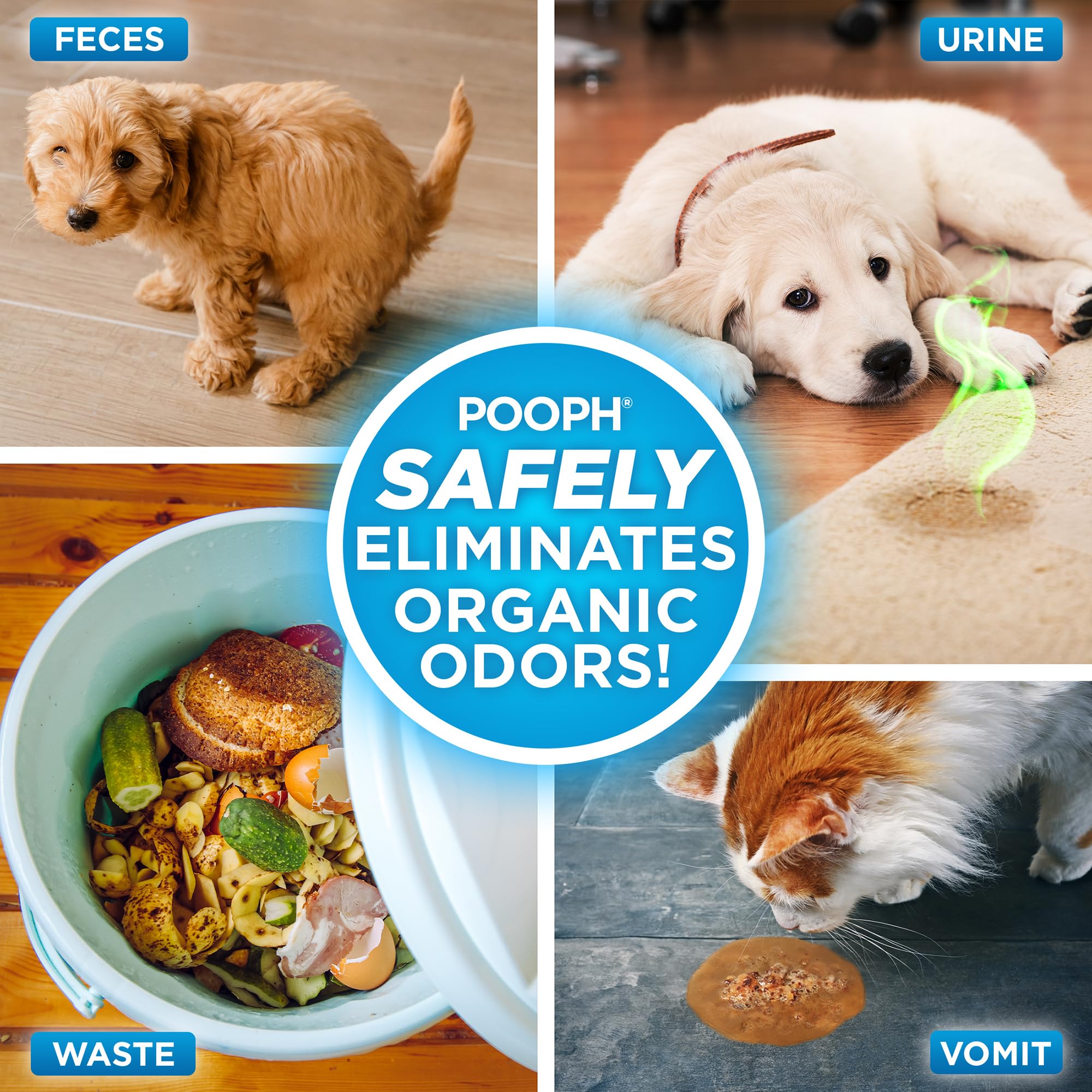 Pooph pulverizador de aire para alfombras, olor reducido