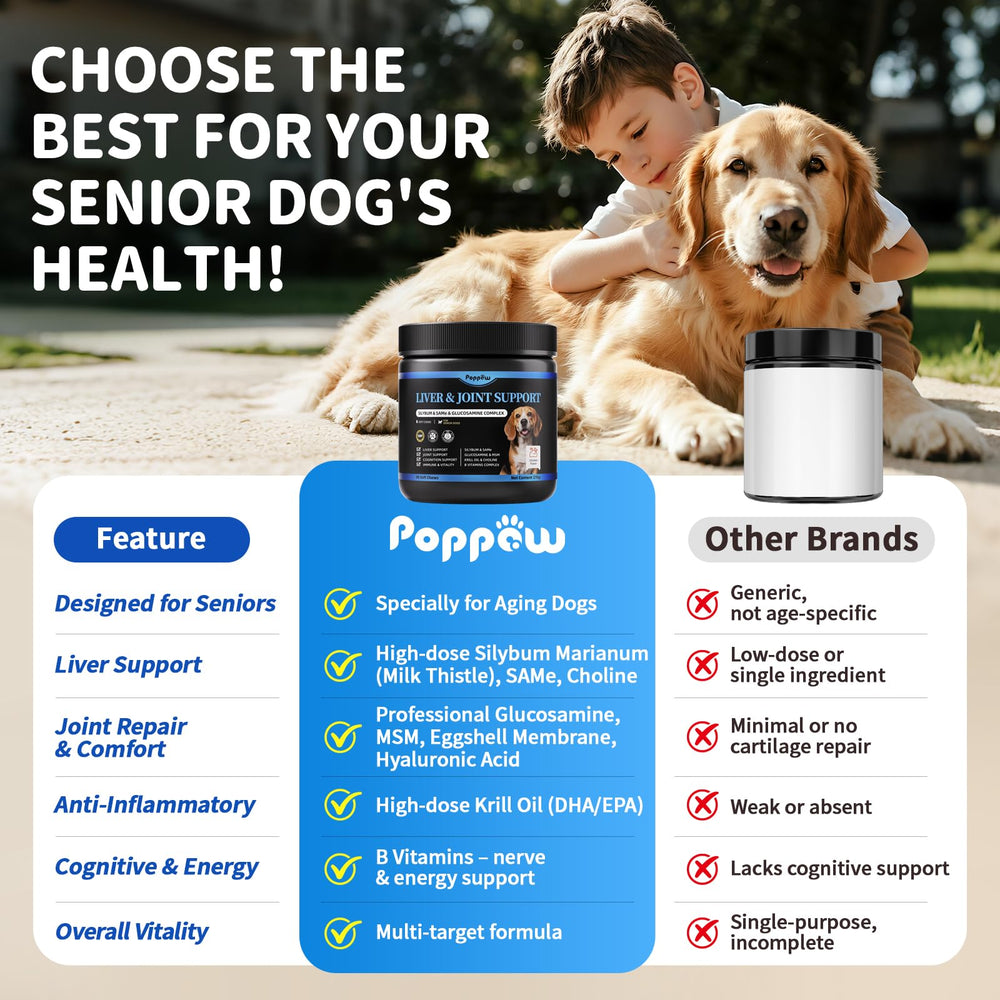 POPPAW Senior: aceite de krill, fuente de omega-3 para cerebro y energía.