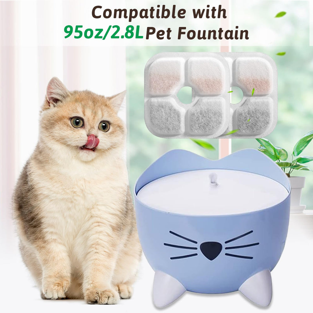 Porens carbón activado en filtro mejora sabor y olor del agua para gatos.