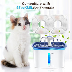 Porens filtración triple para fuente de gatos mejora la limpieza del agua