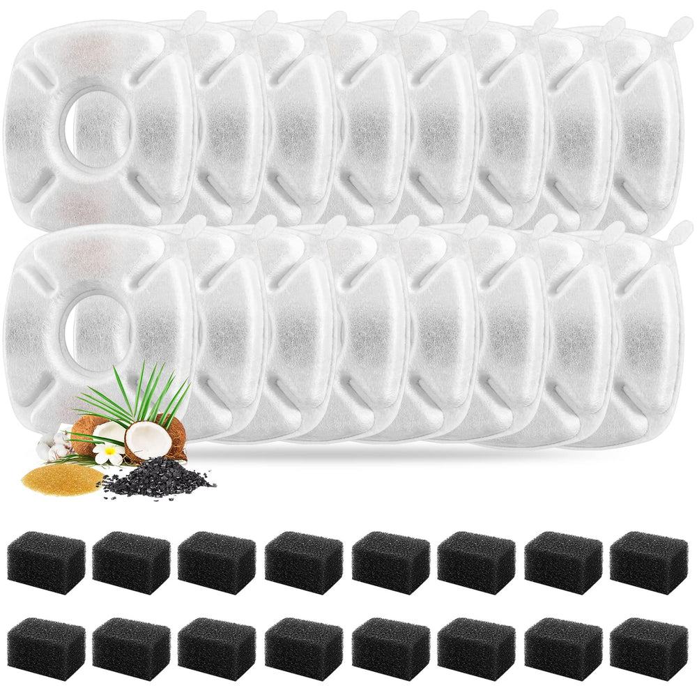 Porens filtros para fuente de gatos, conjunto de 32 piezas para agua limpia