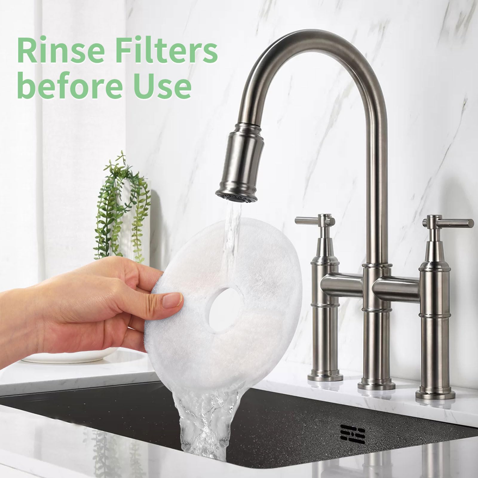 Filtro Porens reduce olores y cabellos visibles en el bebedero de mascotas.