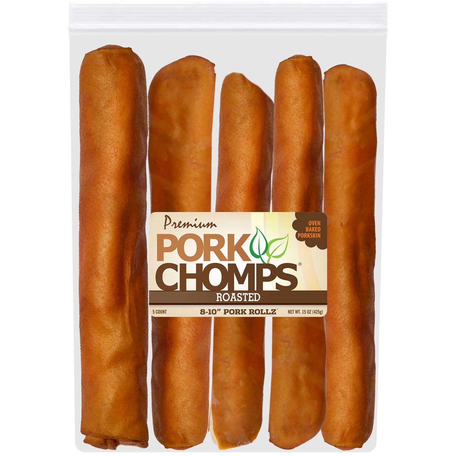 Pork Chomps Piel de Cerdo Asada: empaque con cierre para frescura.