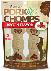 Pork Chomps hueso crujiente bacon 4 pulgadas, premio seguro para dental suave