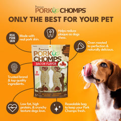 Pork Chomps ingredientes piel de cerdo real, sabor natural