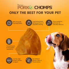 Pork Chomps: sin cuero crudo, opción más limpia para masticar.