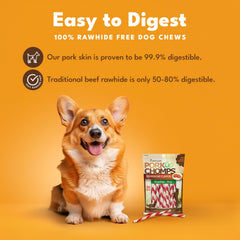 Twists de 5 pulgadas de Pork Chomps para perros de todos los tamaños