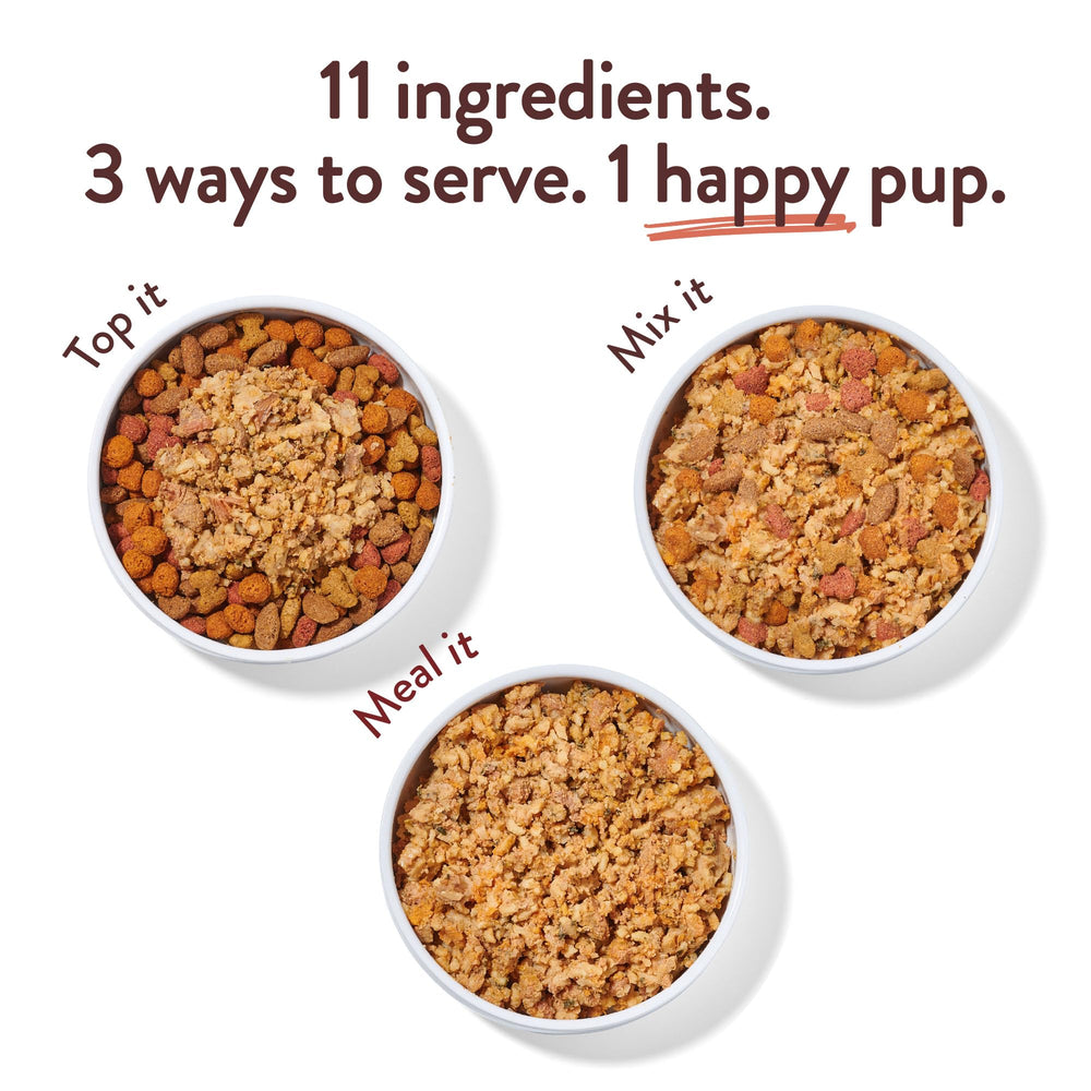 Portland Pet Food Company ejemplo de mezcla con alimento seco