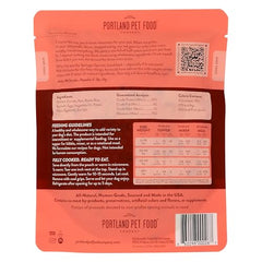 Vista de ingredientes salmón y arroz de Wally's para perros, sabor natural