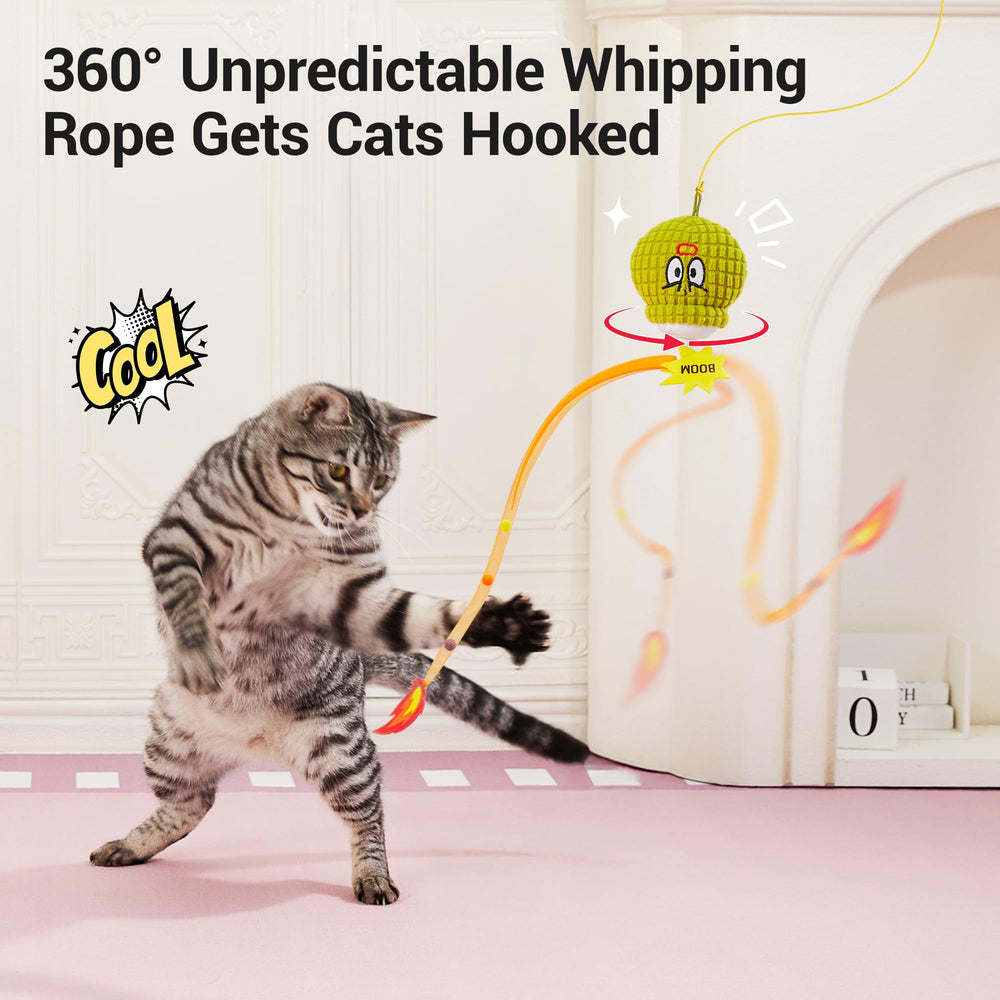 Potaroma juguete con sonido chirriante y hierba gatera, atrae gatos curiosos.