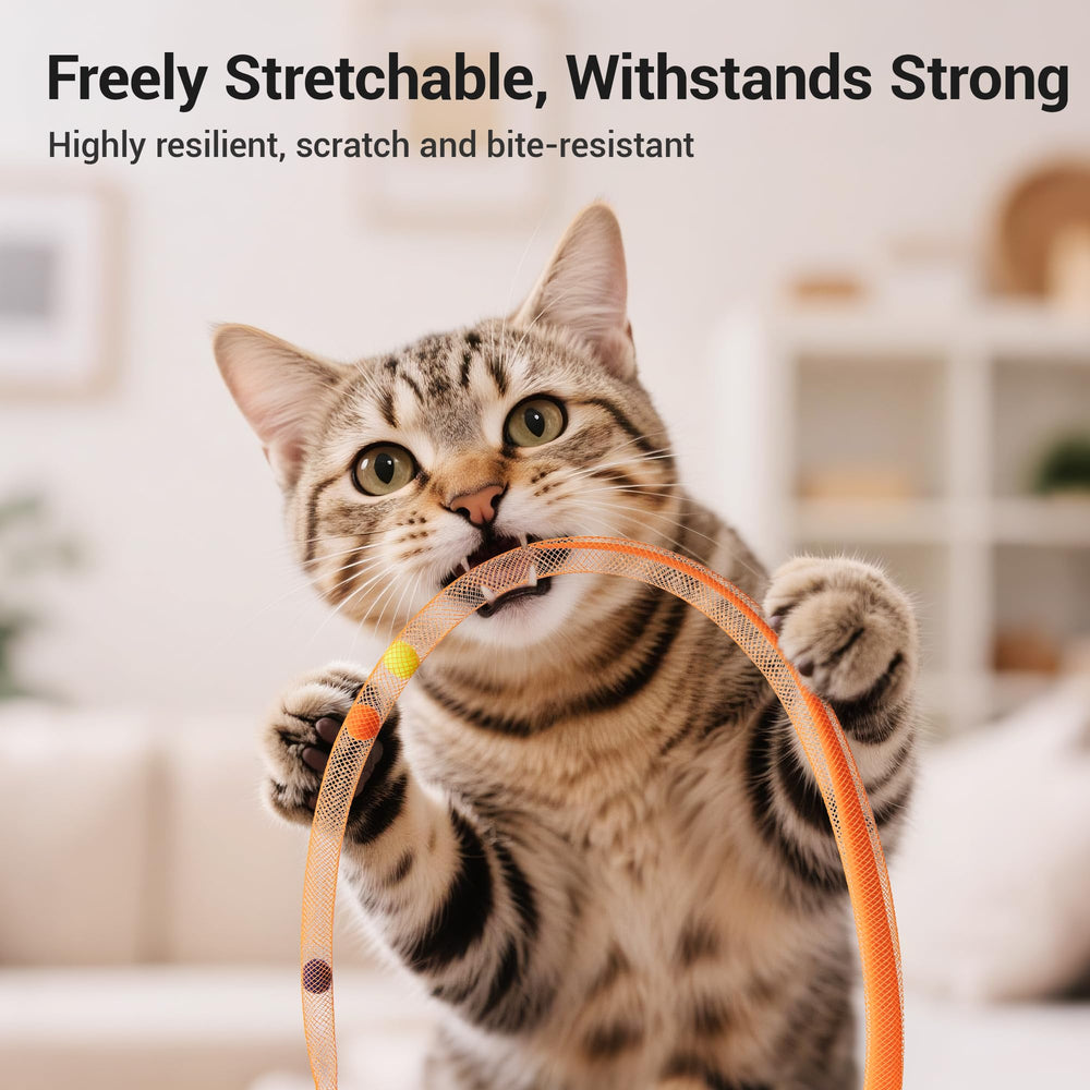 Potaroma juguete para gatos con superficie suave, funciona en múltiples suelos.
