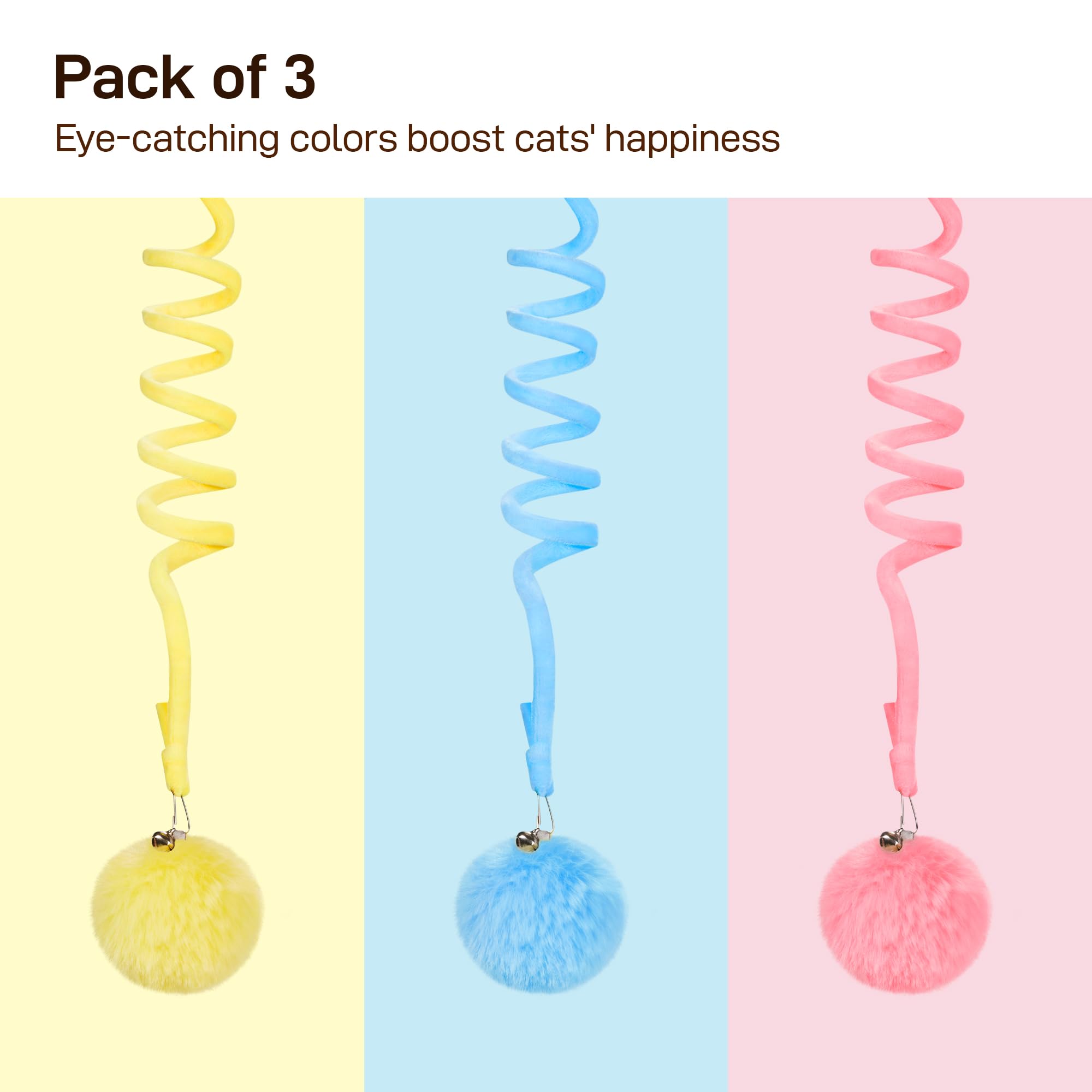 Potaroma juguetes para gatos, hierba gatera, colores vibrantes para distracción y juego.