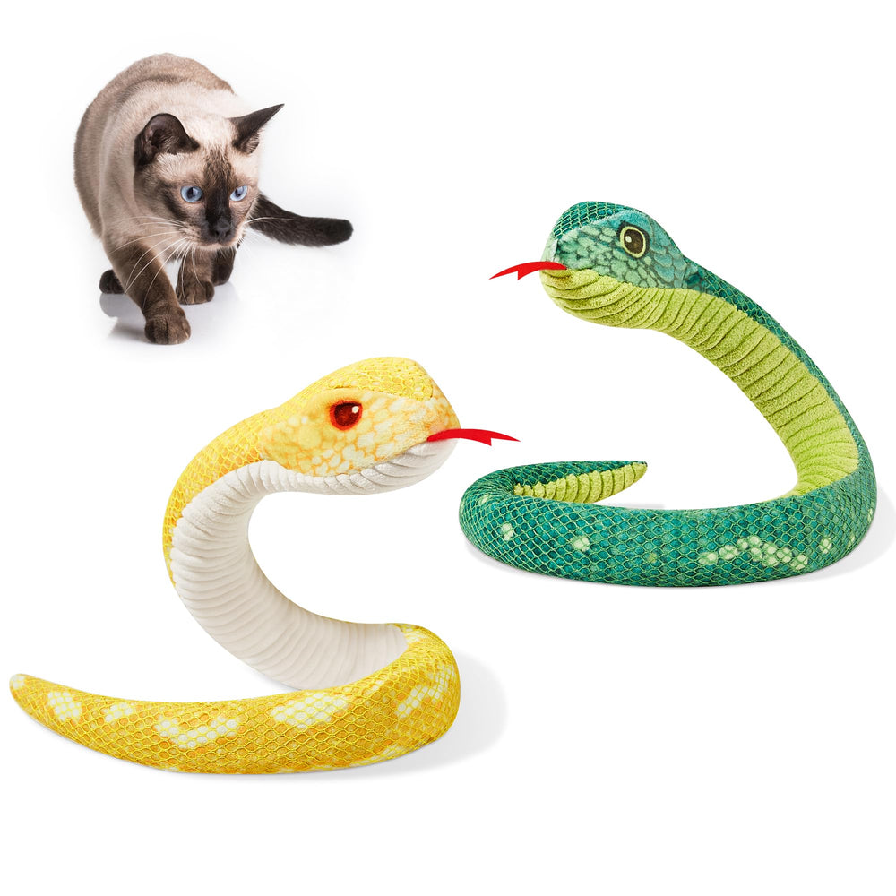 Potaroma serpiente juguete malla: estimula juego y limpieza dental suave.