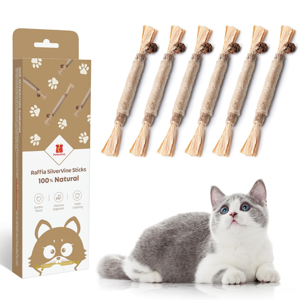 Potaroma varitas naturales matatabi para gatos, estimulan juego y relajación