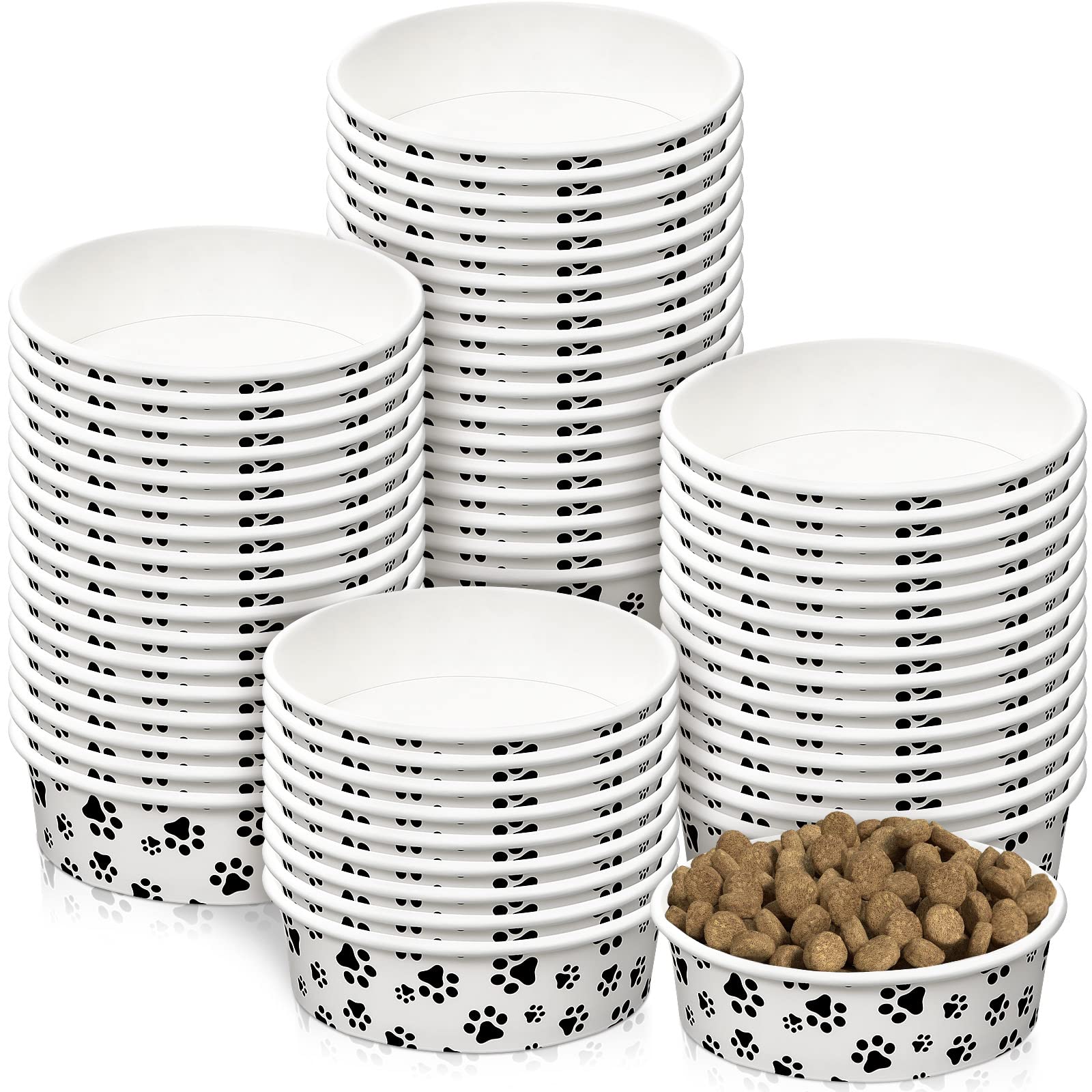 Potchen platos desechables para perro pequeño con patrón lindo, ideal para viajes o uso diario.