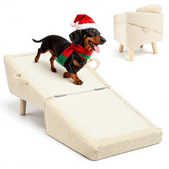 Powerful Xishan escalera para perros pequeños sobre el sofá, subida suave y estable.