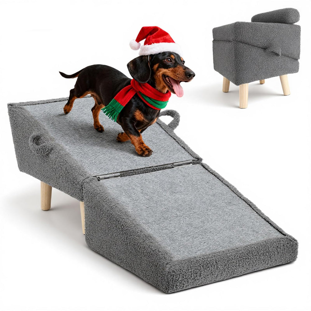Powerful Xishan escalera para perro pequeño junto al sillón, ayuda a subir con seguridad.