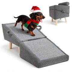 Powerful Xishan escalera para perro pequeño junto al sillón, ayuda a subir con seguridad.