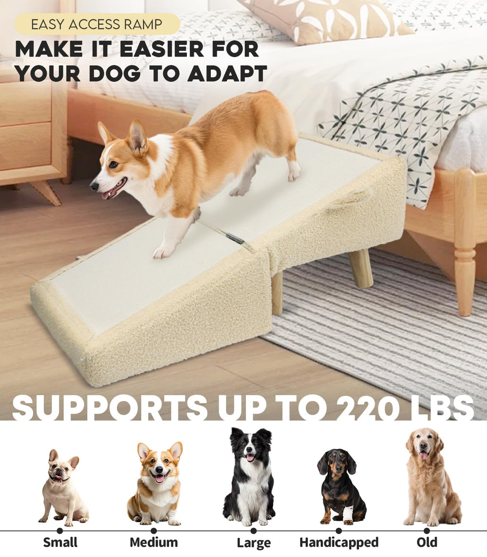Powerful Xishan escalón para perros con ottoman plegable, asiento cómodo.