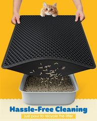Powools Alfombra para arena, material EVA suave, cuida las patas del gato.