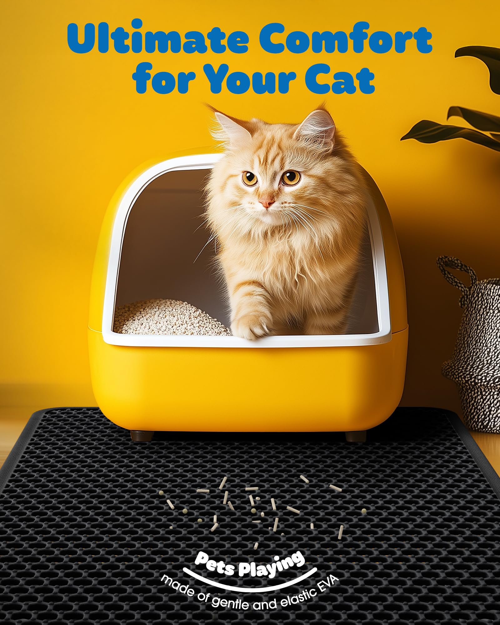 Powools alfombrilla para todo tipo de arena para gatos