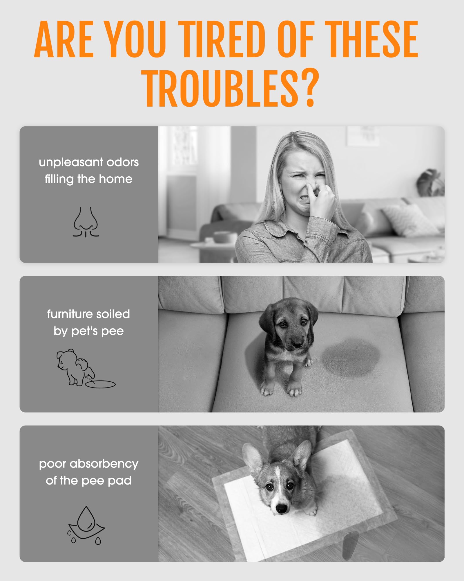 Powools Charcoal Puppy Pad, seis-capas para mayor absorcion.